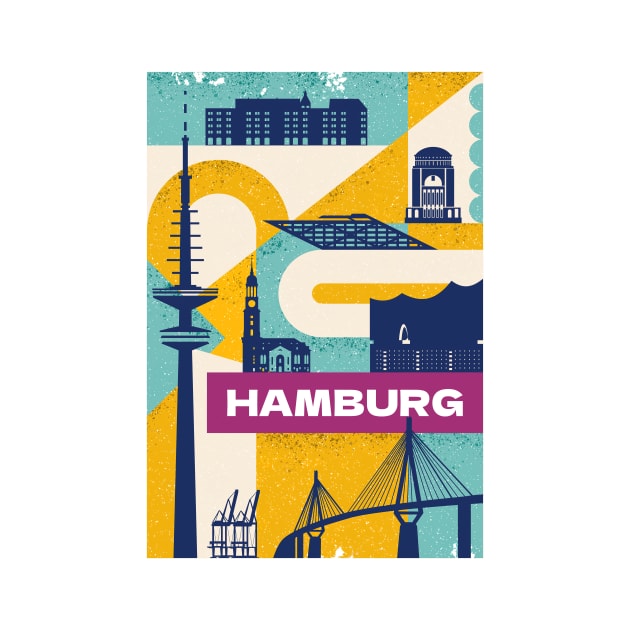 Hamburg Poster by yulia-rb