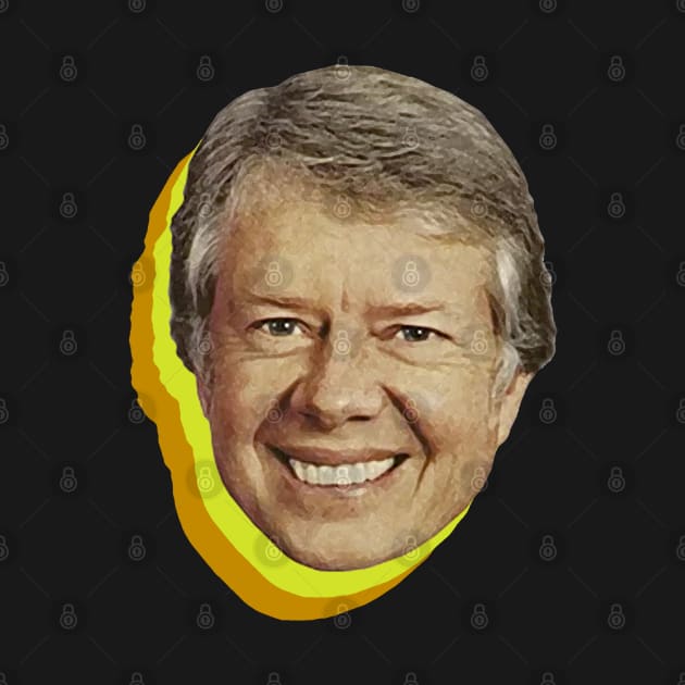 Jimmy Carter Head Vintage Retro 1970s by BarryJive