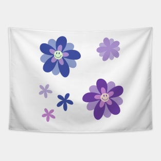Bright and Cheerful Flower Smiley Face pack - blue Tapestry