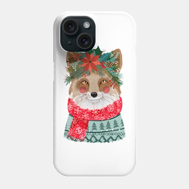 Christmas Squad Fox Phone Case by MiaCharro