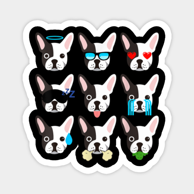 Emoji Boston Terrier Dog Face Boston Terrier TeePublic