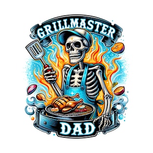 "Grillmaster Dad" Funny Skeleton T-Shirt