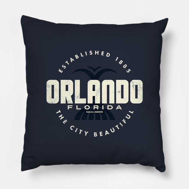 Orlando, Florida - Fountain Pillow by deadmansupplyco