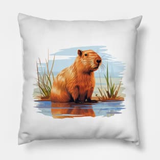 I Love Capybaras Pillow