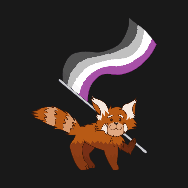 Red Panda Asexual Pride by Quirkball