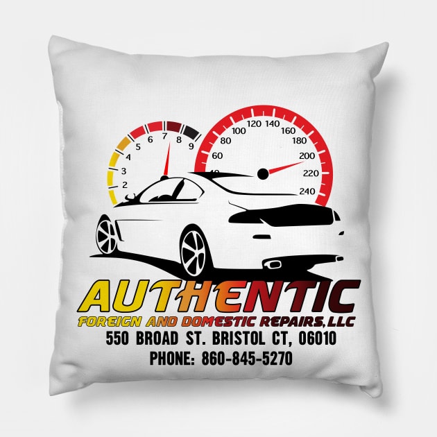 Authentic Auto Color Logo Back Pillow by Wheely