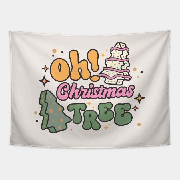 Oh! Christmas Tree Tapestry by Nessanya