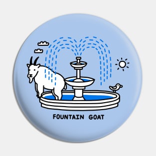 Fountain Goat Pin