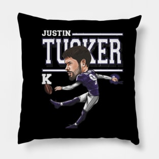 Justin Tucker Baltimore Cartoon Pillow