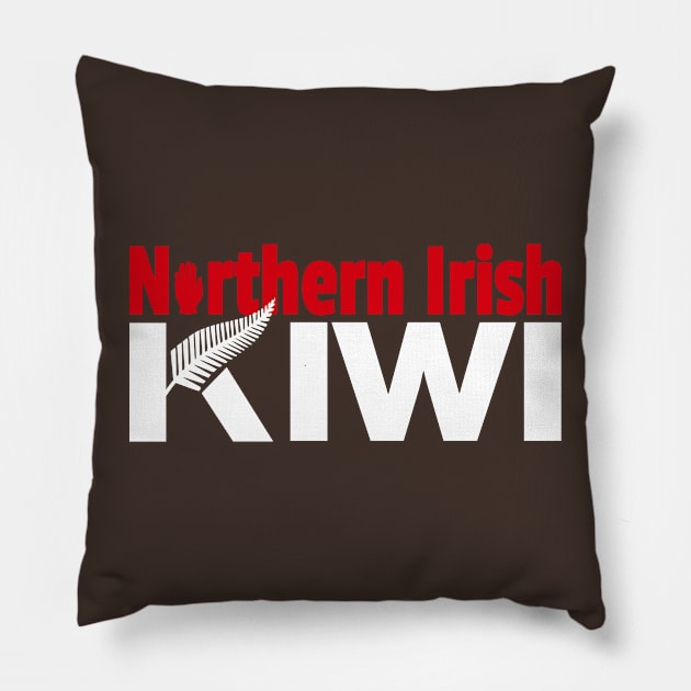 Northern Irish Kiwi (for dark backgrounds) Pillow by honeythief