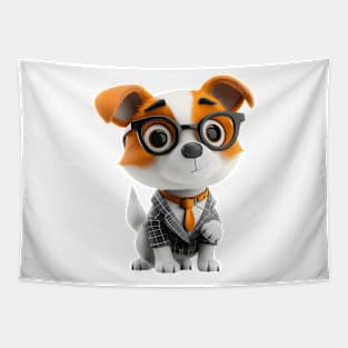 Cute Puppy Dog Long Ears Office Look Tapestry