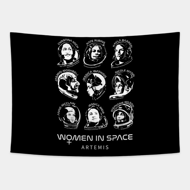 Women in Space: Artemis Team Tapestry by photon_illustration