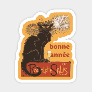 Bonne Annee Happy New Year Le Chat Noir Magnet