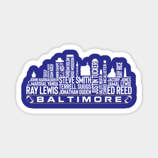 Baltimore Football Team All Time Legends, Baltimore City Skyline Magnet