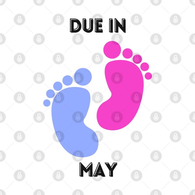 Due in May Baby Footprints Gift by mebcreations