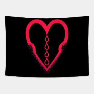 bleeding heart t-shirt Tapestry