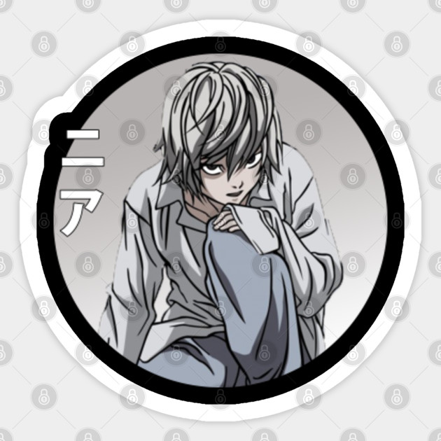 Near Death Note Manga Character Funny Design Death Note Sticker Teepublic