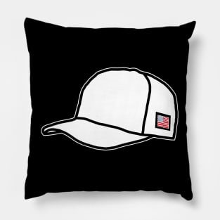 Trucker Hats White Graphic Pillow