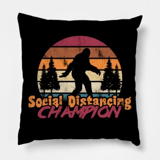 Social Distancing Champion Retro Style Pillow