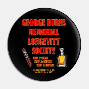 George Burns Memorial Longevity Society Pin