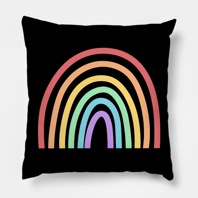 Bright Rainbow Pillow by Designed-by-bix