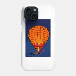 Peach Hot Air Balloon Night Glow In Abstract Phone Case