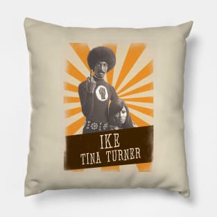 Vintage Aesthetic Ike middle finger & Tina Turner Pillow