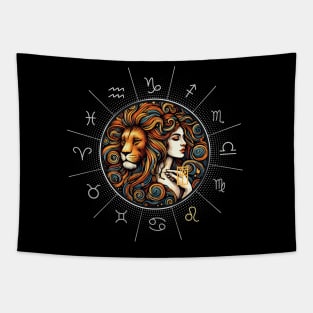 ZODIAC Leo - Astrological LEO - LEO - ZODIAC sign - Van Gogh style - 17 Tapestry