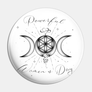 Symbols of Feminine Power (Infinite Love, Moons, Light, Life) Pin