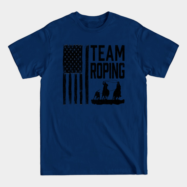 Disover Team Roping for a Patriotic Cowboy - Rodeo Grunge - Team Roping - T-Shirt