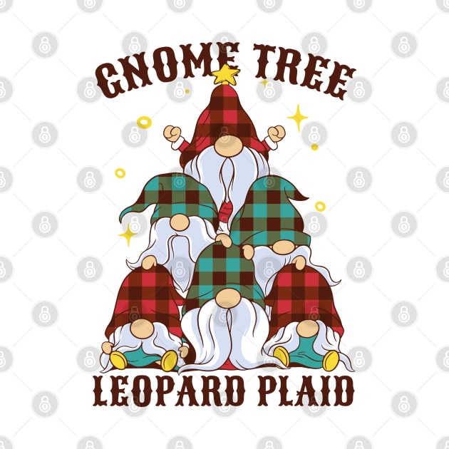 Gnome Tree - Leopard Plaid Christmas by Life2LiveDesign