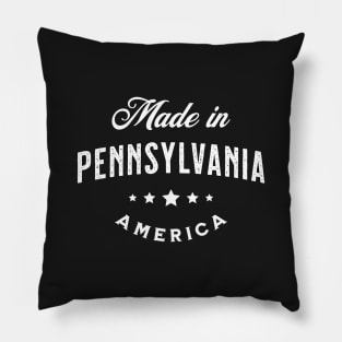 Made In Pennsylvania, USA - Vintage Logo Text Design Pillow