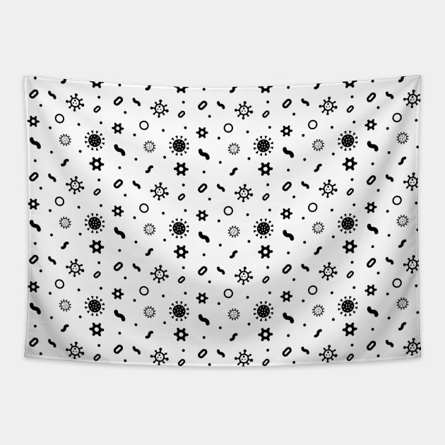 Microbiology Pattern Tapestry by vectrus