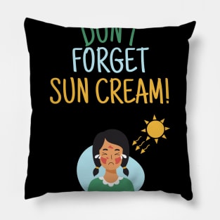 Don't Forget Sun Cream, Uv Awareness, Uv Safety Pillow