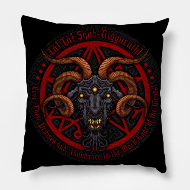 Black Goat Sigil- Azhmodai 2019 Pillow by azhmodai