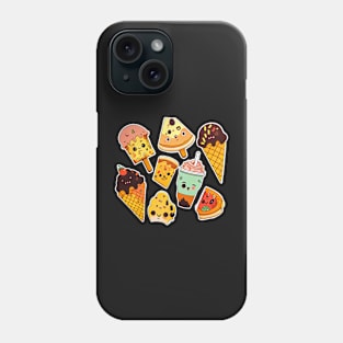 #3 Cute happy food sticker pack Phone Case