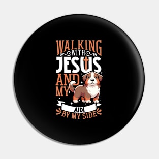 Jesus and dog - Aidi Pin