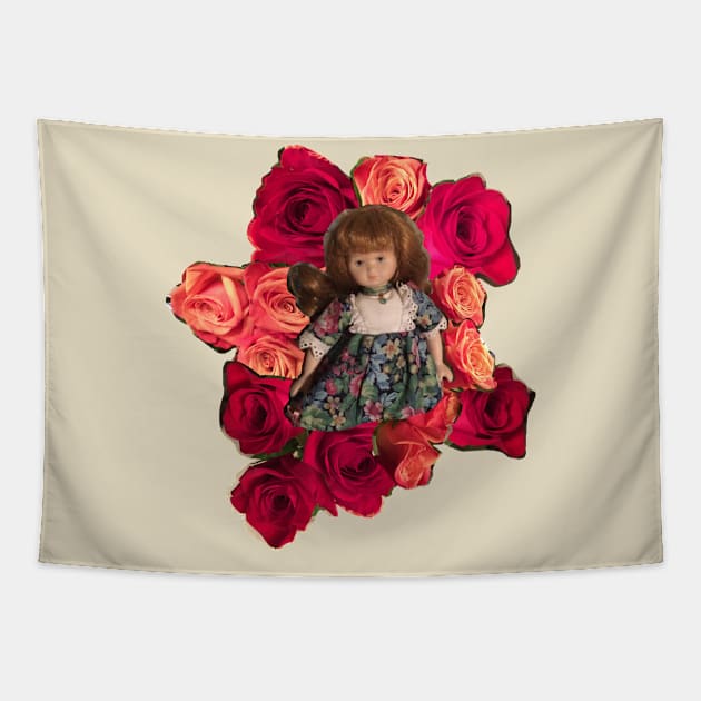 Rosy Doll Tapestry by Scootin Newt