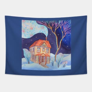 Dreams About Spring watercolor Painting Tapestry