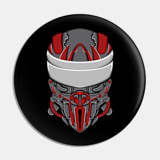 Eyeless Mecha Skull Pin