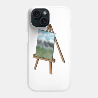 Easel with Mountain Painting Phone Case