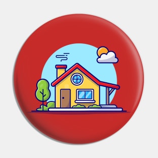 House Cartoon Vector Icon Illustration (2) Pin