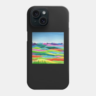 Pastel Hills - Abstract, colorful landscape Phone Case
