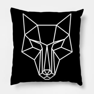 Geometric Wolf Pillow