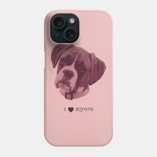 Dogs - Boxer pink Phone Case