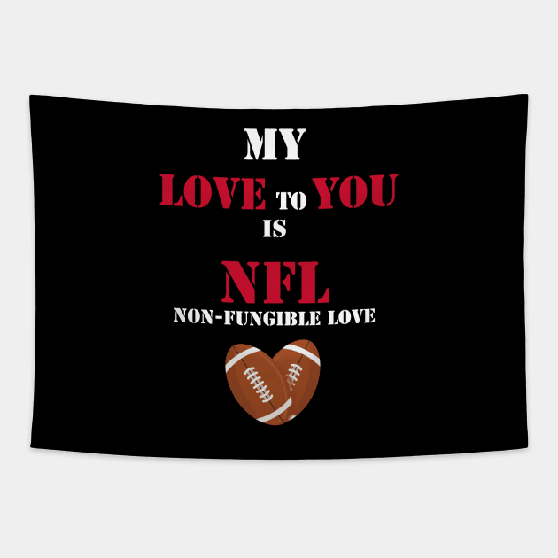 non fungible football fan valentines day Tapestry by tita