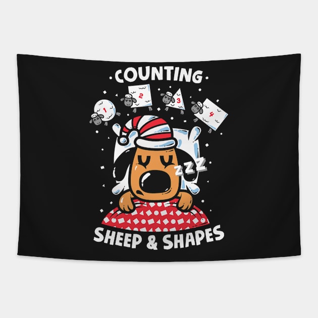 Counting Sheep & Shapes Tapestry by krisren28