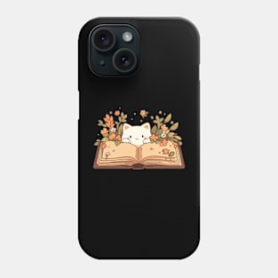 Kawaii Anime Cottagecore Pajama Cat Men Kids Women Bookish Phone Case