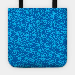 Bikes Blue Pattern Tote