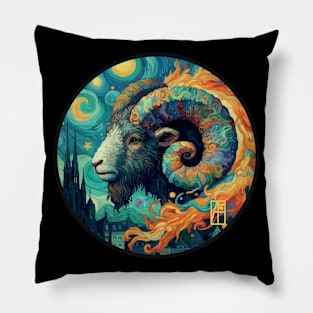 ZODIAC Aries - Astrological ARIRS - ARIRS - ZODIAC sign - Van Gogh style - 16 Pillow